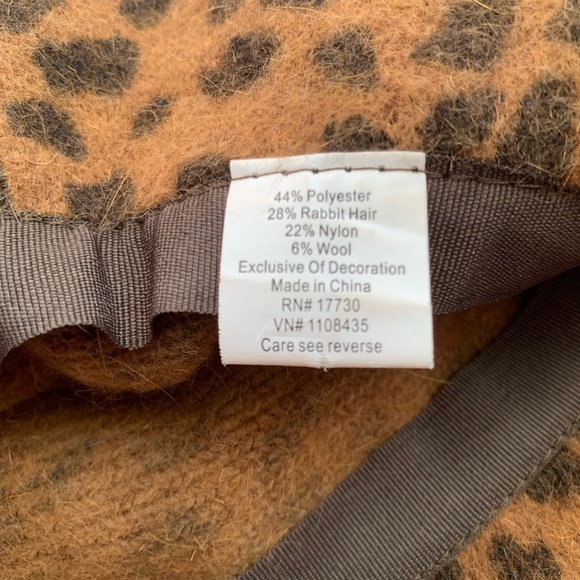 Animal Print Floppy Bucket hat, brown & tan - Picture 5 of 6